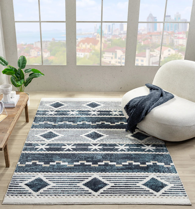 United Weavers Stratton Orchard Navy Rug - room scene