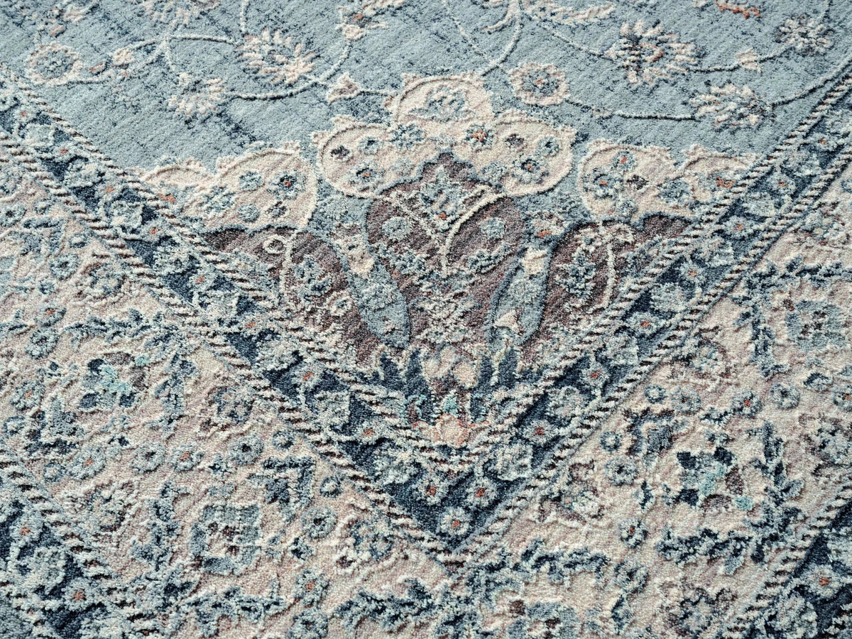 United Weavers Armada Enterprise Blue Rug - close-up detail
