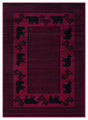 United Weavers Highlands Bear March Red Rug - front view