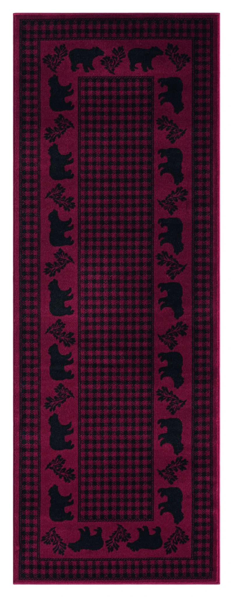 United Weavers Highlands Bear March Red Rug - runner front view