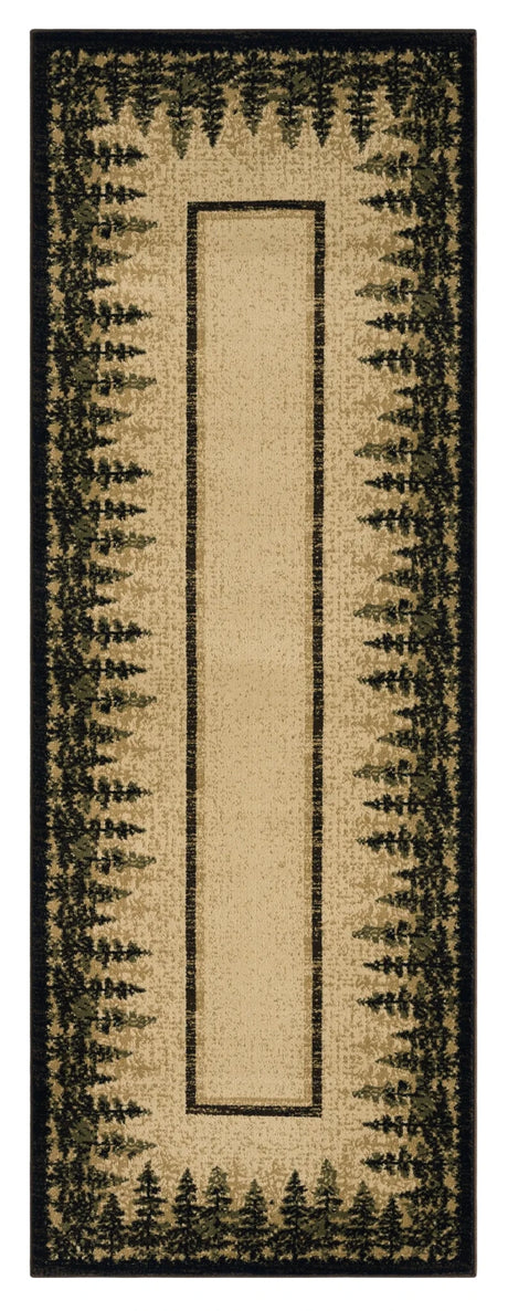 United Weavers Highlands Rainforest Beige Rug - runner front view