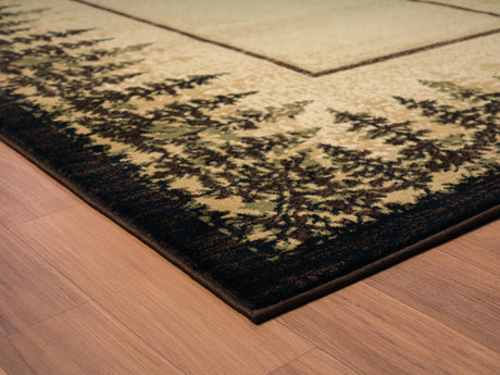 United Weavers Highlands Rainforest Beige Rug - angle view