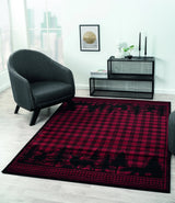 United Weavers Highlands Woodland Red Rug - room scene