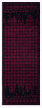 United Weavers Highlands Woodland Red Rug - runner front view