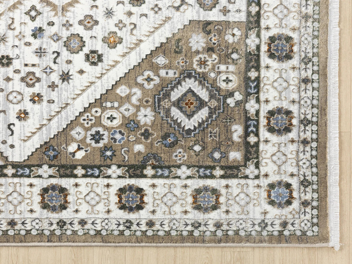 United Weavers Hudson Joy Cream Rug - angle view
