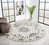 United Weavers Hudson Magi Cream Rug - round room scene