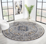 United Weavers Hudson Magi Grey Rug - round room scene