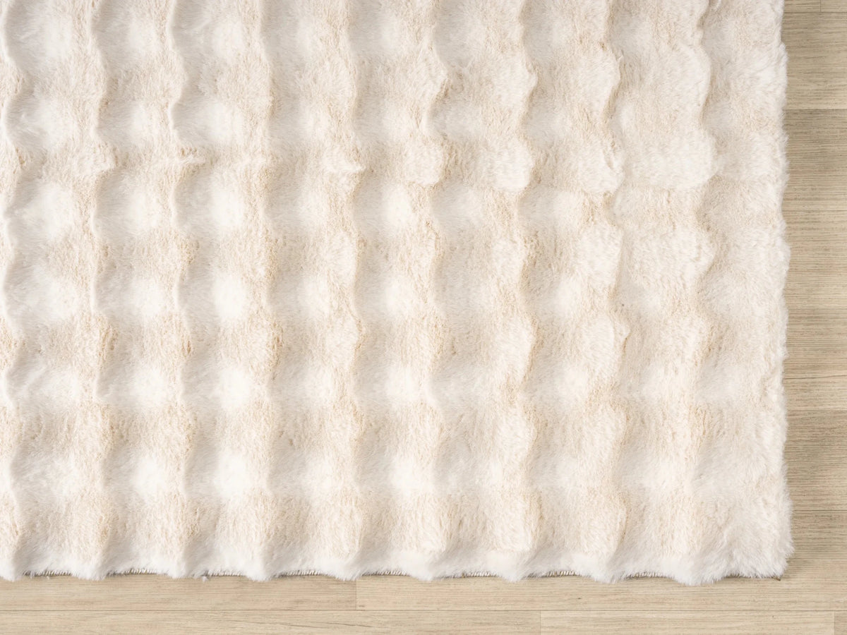 United Weavers Lavish Bubble Lush Beige Rug - angle view