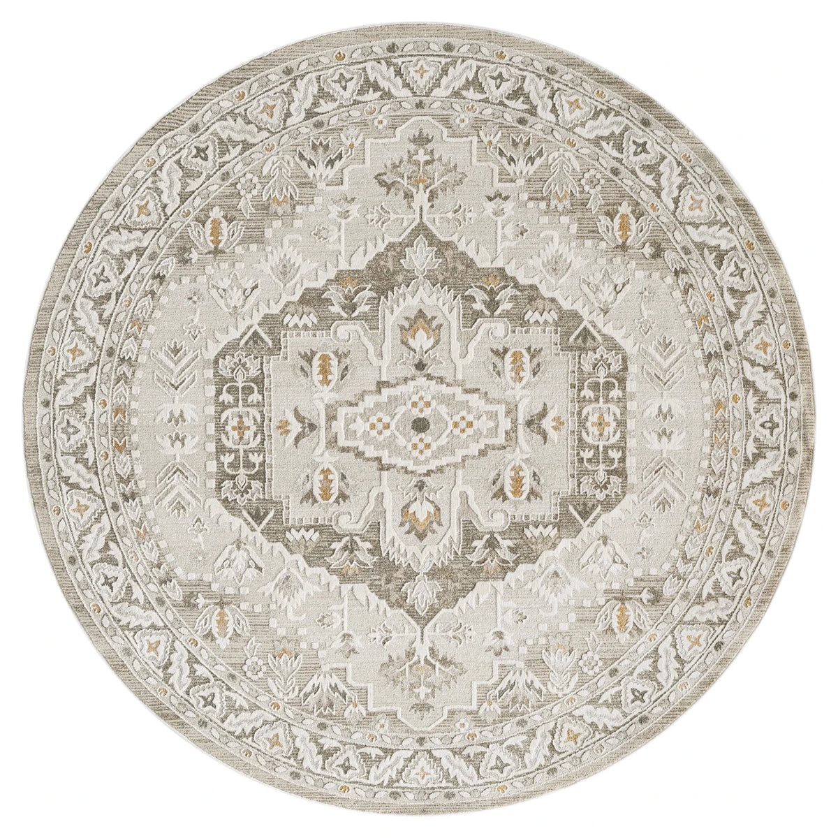 United Weavers Lexington Lily Beige Rug - round front view