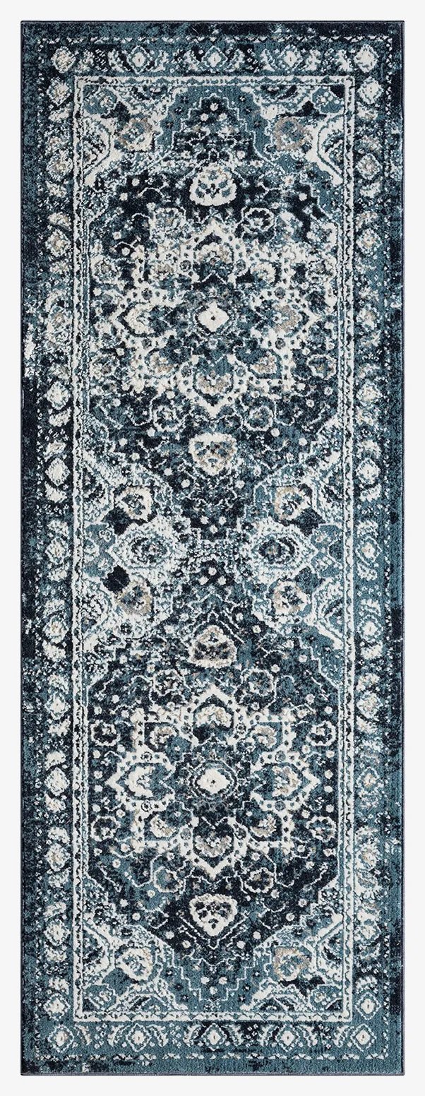 United Weavers Stratton Camry Blue Rug - runner front view