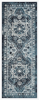 United Weavers Stratton Camry Blue Rug - runner front view