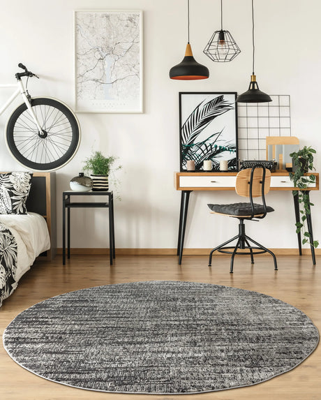 United Weavers Veronica Ives Grey Rug - round room scene