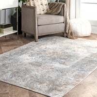 Nuloom Vintage Jodee Cfdr04B Silver Area Rug