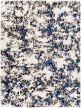 Surya Ultra Shag Utg-2300 Light Silver, Onyx, Metallic - Silver, Eggplant Rug.