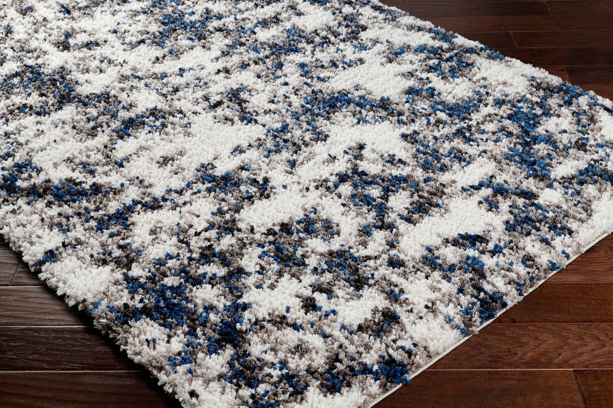 Surya Ultra Shag Utg-2300 Light Silver, Onyx, Metallic - Silver, Eggplant Rug.