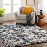 Surya Ultra Shag Utg-2300 Light Silver, Onyx, Metallic - Silver, Eggplant Rug.