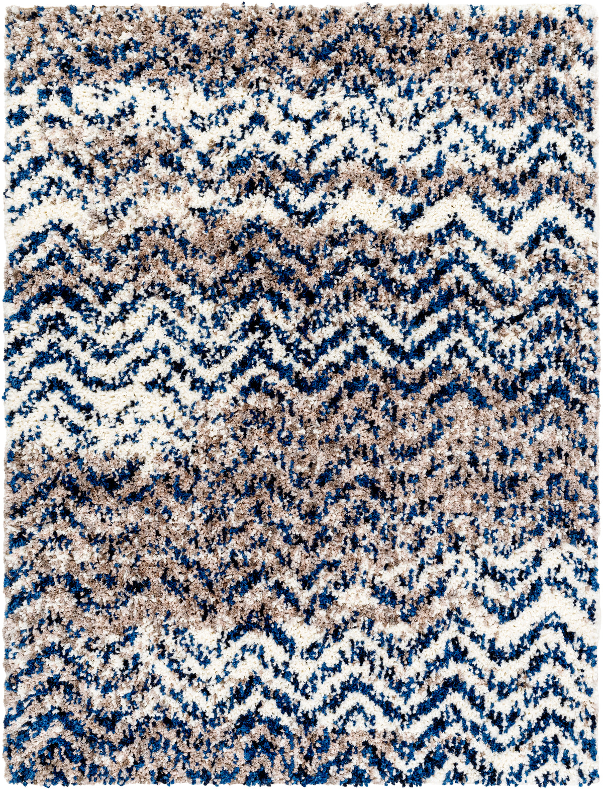 Surya Ultra Shag Utg-2303 Light Silver, Midnight Blue, Jet Black, Metallic - Silver, Ash, Sage, Eggplant Rug.
