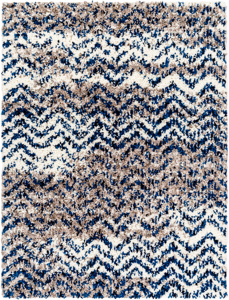 Surya Ultra Shag Utg-2303 Light Silver, Midnight Blue, Jet Black, Metallic - Silver, Ash, Sage, Eggplant Rug.
