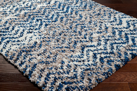 Surya Ultra Shag Utg-2303 Light Silver, Midnight Blue, Jet Black, Metallic - Silver, Ash, Sage, Eggplant Rug.