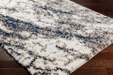 Surya Ultra Shag Utg-2305 Pale Pink, Light Grey, Onyx, Sage, Nickel, Eggplant, Ash, Metallic - Silver Rug.