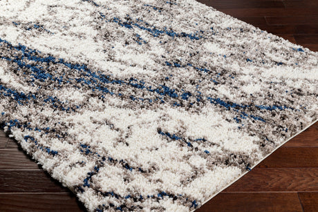 Surya Ultra Shag Utg-2305 Pale Pink, Light Grey, Onyx, Sage, Nickel, Eggplant, Ash, Metallic - Silver Rug.