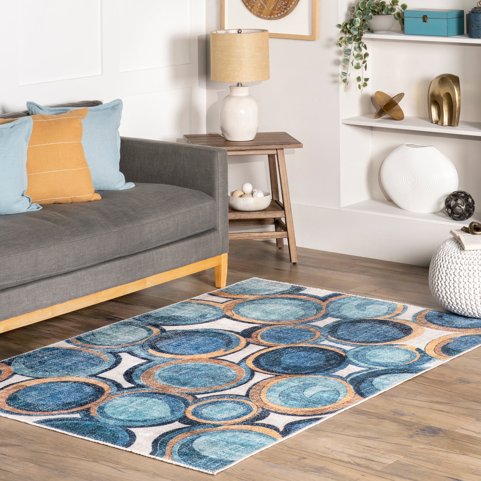 Nuloom Avie Bubbles Rznb07A Blue Area Rug