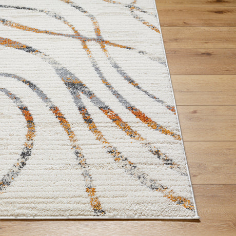 Surya Valet Vat-2302 Cream, Gray, Beige, Mustard, Burnt Orange Rug.