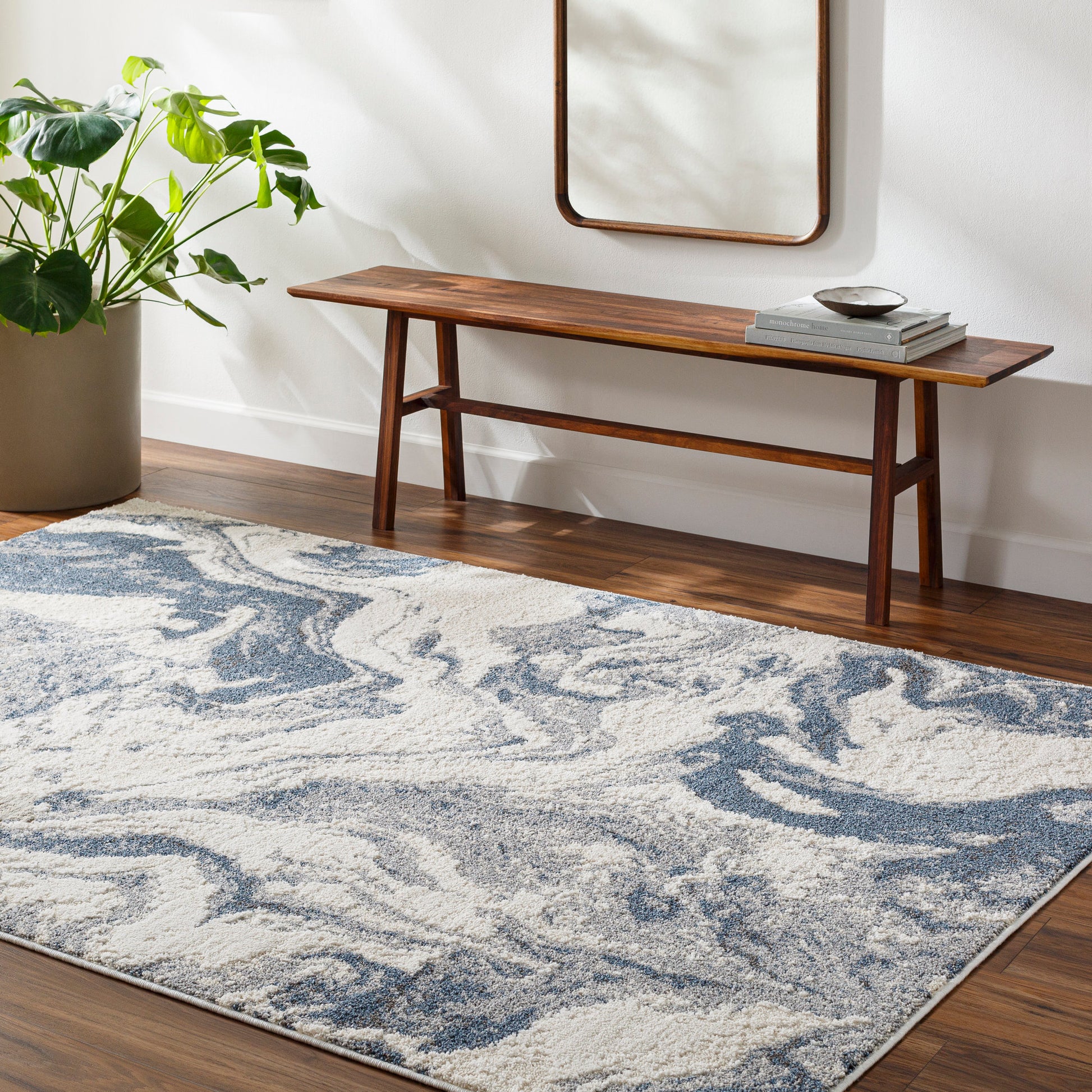 Surya Valet Vat-2309 Cream, Gray, Blue Area Rug