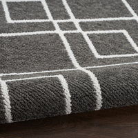 Nourison Modern Lines Mol01 Charcoal Area Rug