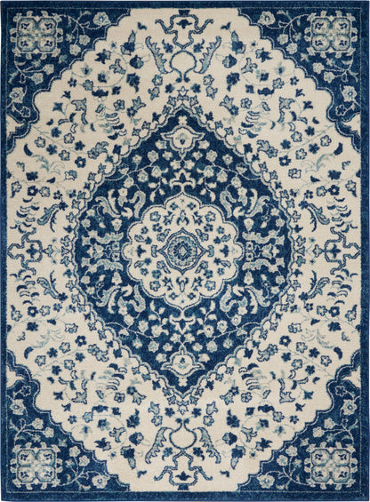 Nourison Passion Psn30 Ivory Blue Area Rug