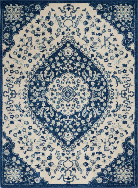 Nourison Passion Psn30 Ivory Blue Area Rug