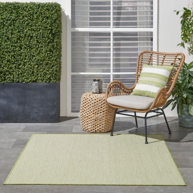 Nourison Courtyard Cou01 Ivory Green Rugs