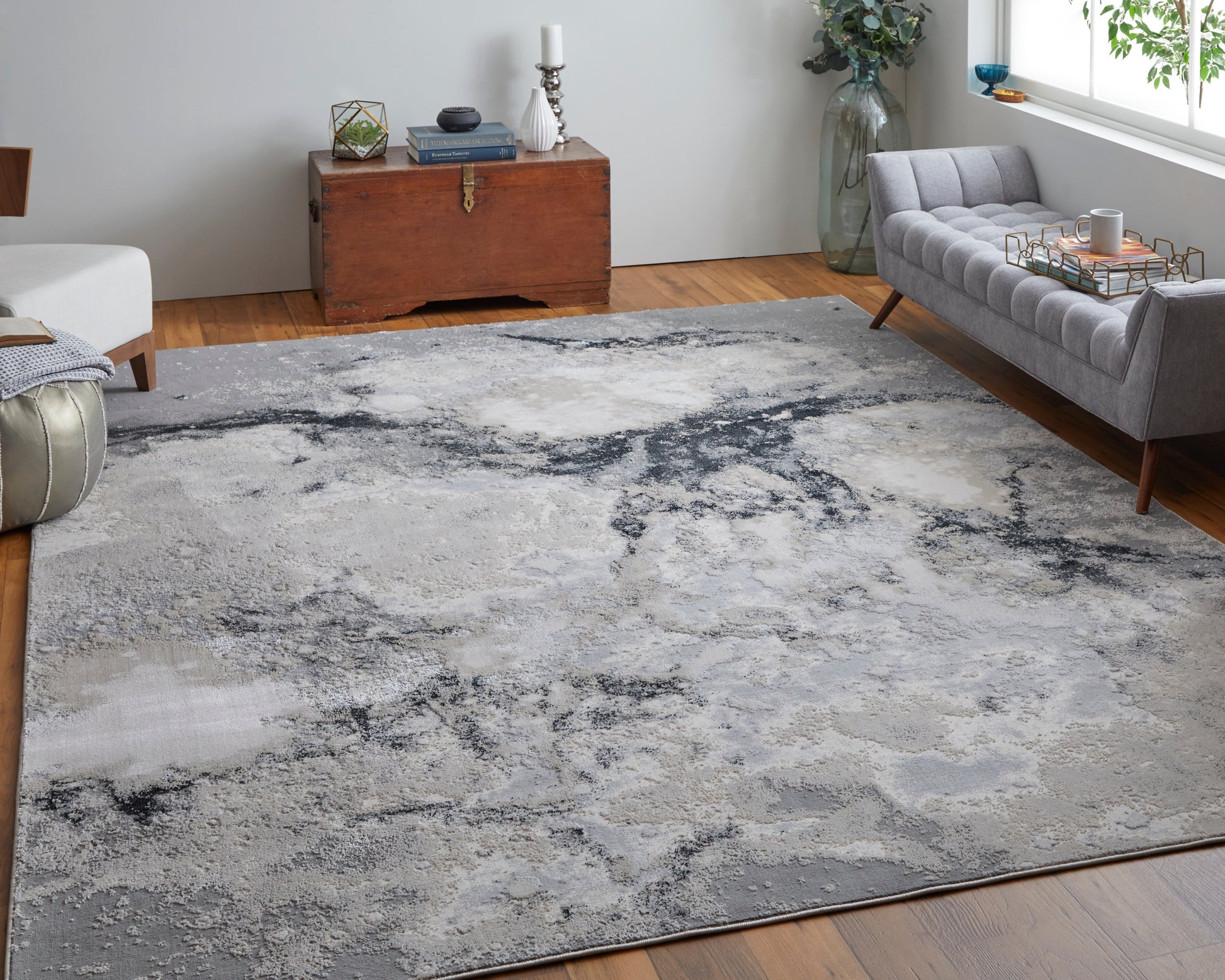 Feizy Astra Ara39L3F Gray/Ivory Area Rug