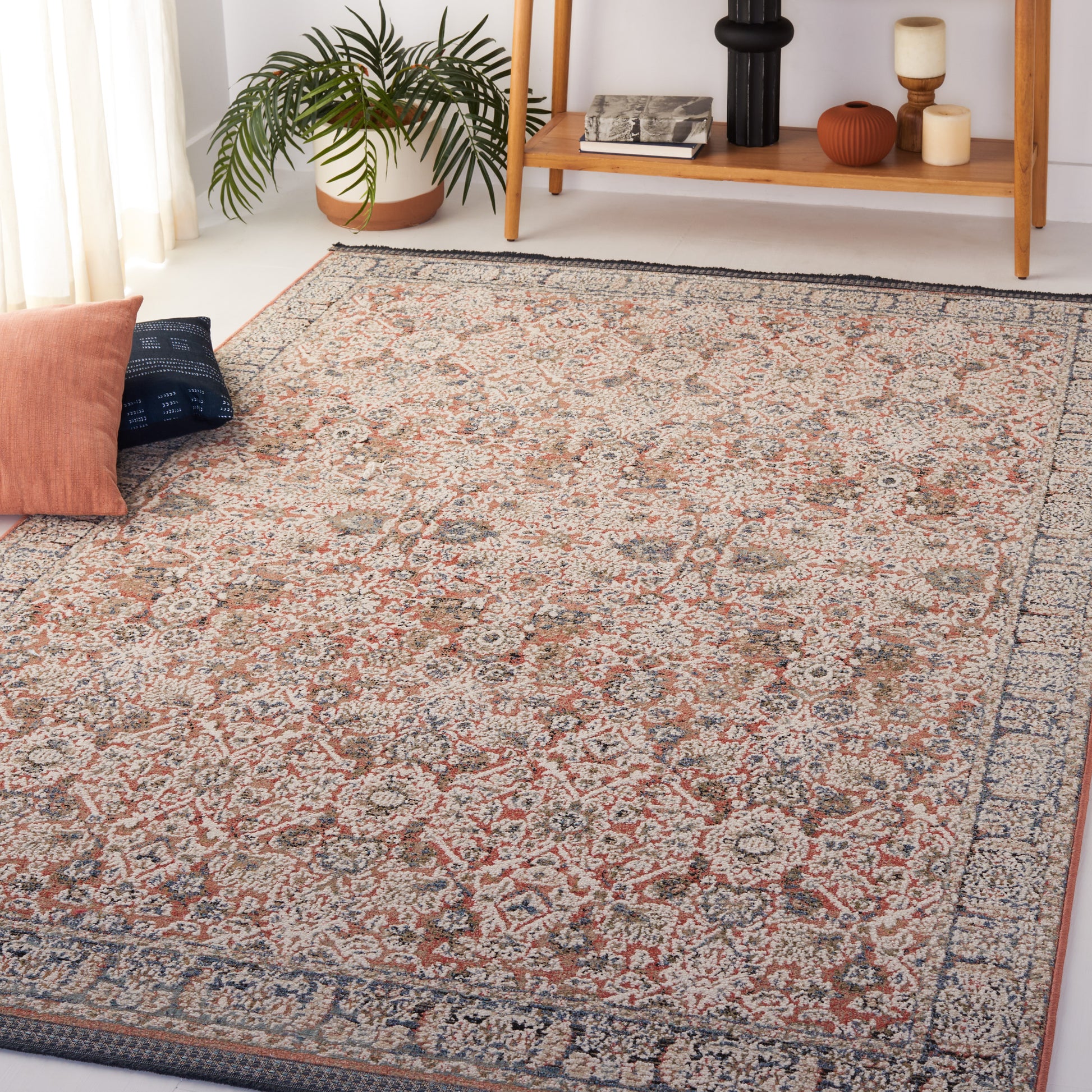 Safavieh Vivaldi Viv562N Navy/Rust Area Rug