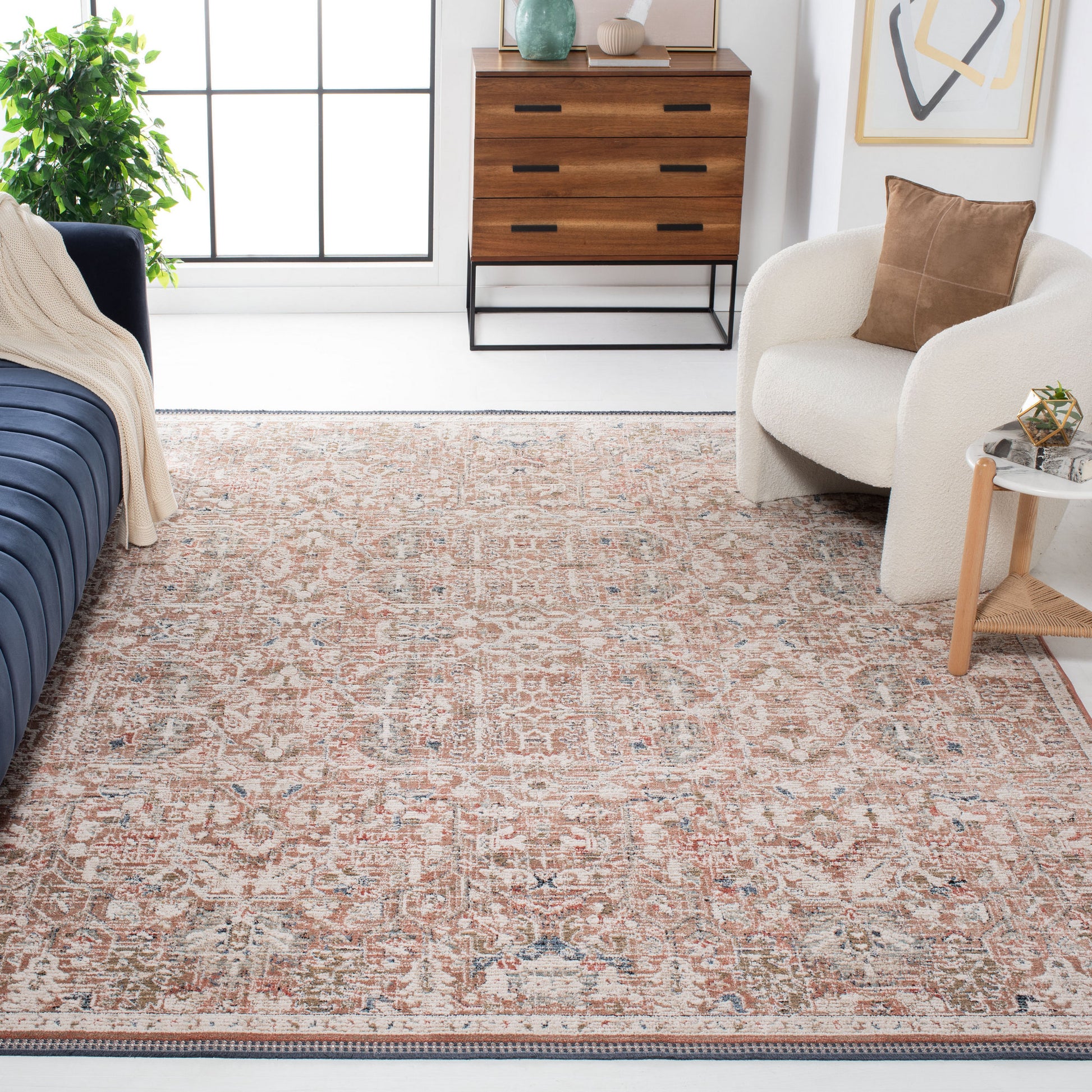 Safavieh Vivaldi Viv568P Rust/Ivory Area Rug