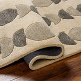 Surya Vilnius Vns-2301 Light Beige, Taupe, Charcoal Rug.