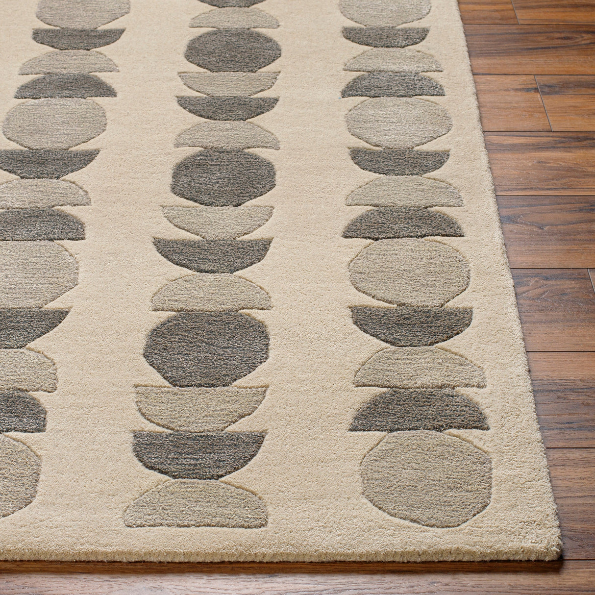 Surya Vilnius Vns-2301 Light Beige, Taupe, Charcoal Rug.