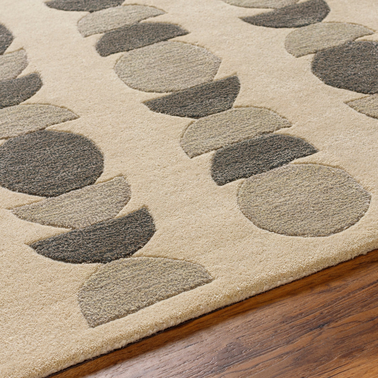 Surya Vilnius Vns-2301 Light Beige, Taupe, Charcoal Rug.