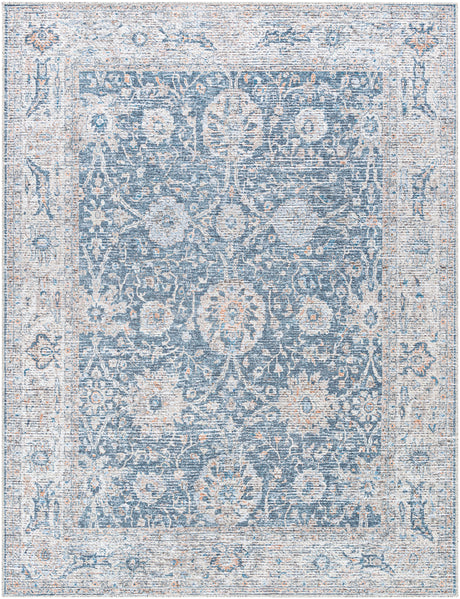 Surya Vinny Vny-2306 Dark Blue, Denim, Light Beige, Light Brown, Light Gray, Orange Rug.