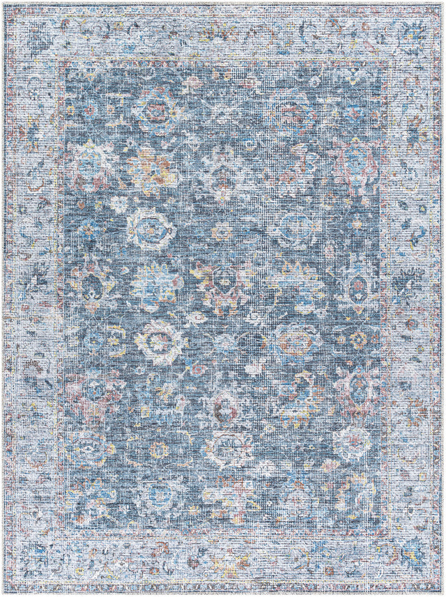 Surya Vinny Vny-2307 Black, Denim, Rust, Pale Blue, Grass Green, Dark Brown Rug.