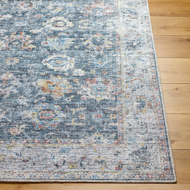 Surya Vinny Vny-2307 Black, Denim, Rust, Pale Blue, Grass Green, Dark Brown Rug.