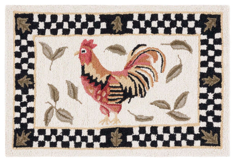 Safavieh Vintage Posters Vp320B Ivory/Black Rug.