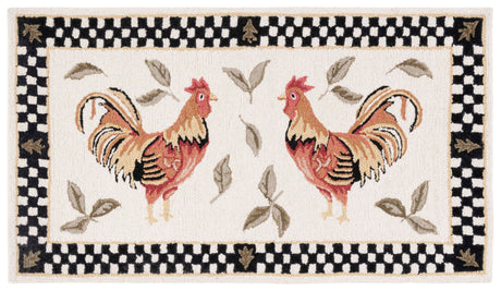 Safavieh Vintage Posters Vp320B Ivory/Black Rug.
