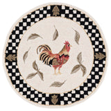 Safavieh Vintage Posters Vp320B Ivory/Black Rug.