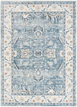 Nourison Astra Machine Washable ASW20 Machine Made Blue Rug