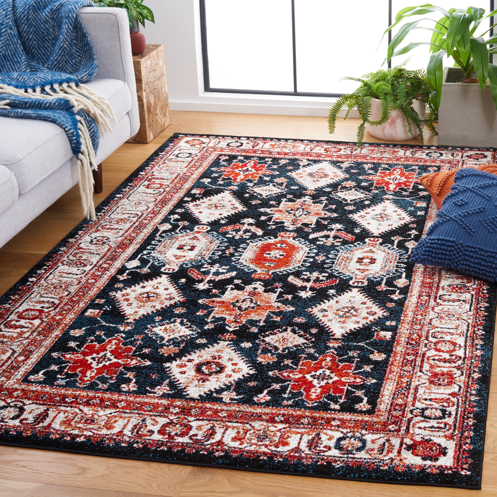 Safavieh Vintage Hamadan Vth227A Ivory/Blue Area Rug