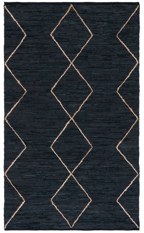 Safavieh Vintage Leather Vtl801Z Black/Natural Rug.