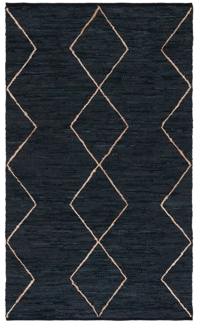 Safavieh Vintage Leather Vtl801Z Black/Natural Rug.