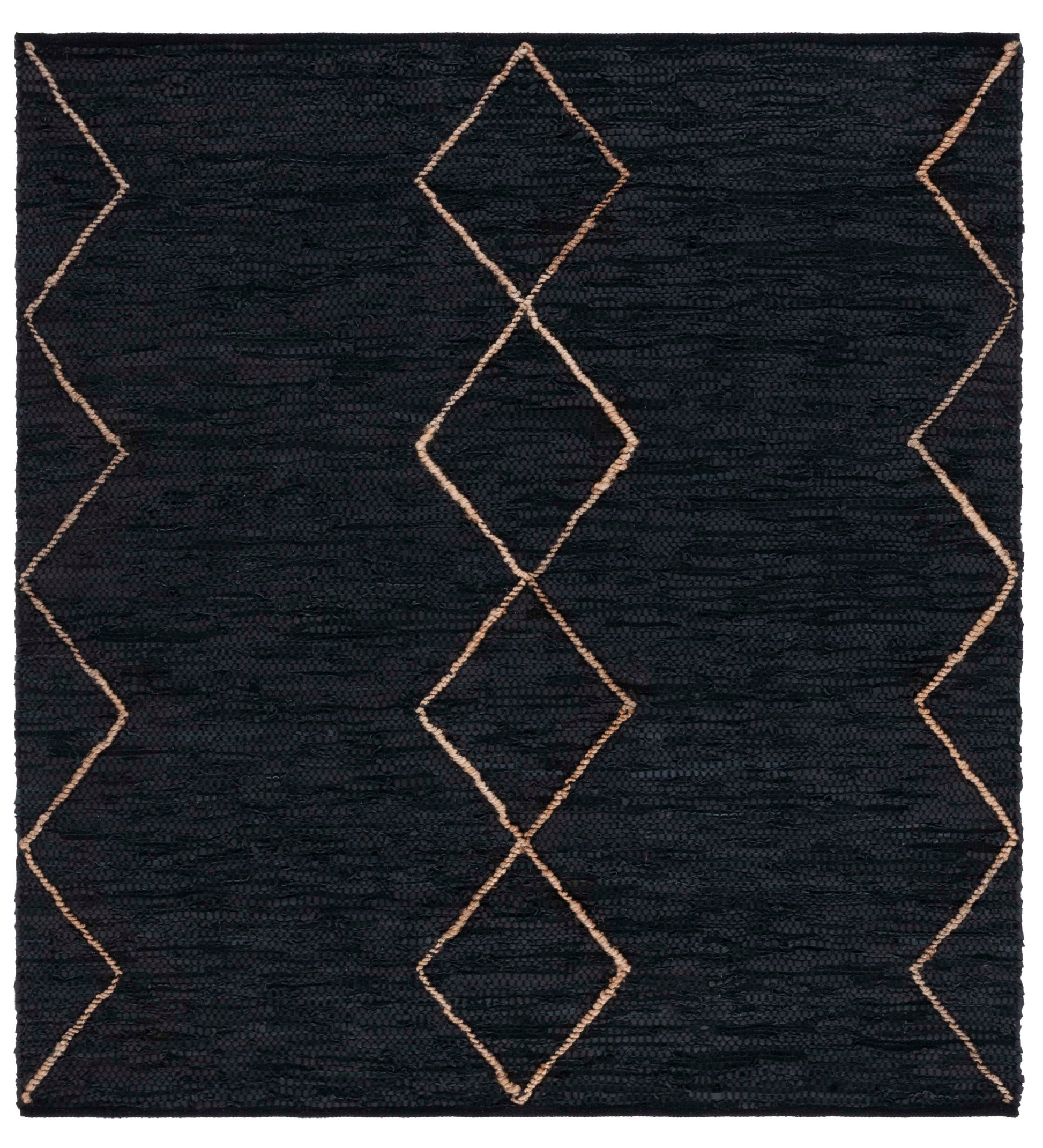 Safavieh Vintage Leather Vtl801Z Black/Natural Area Rug