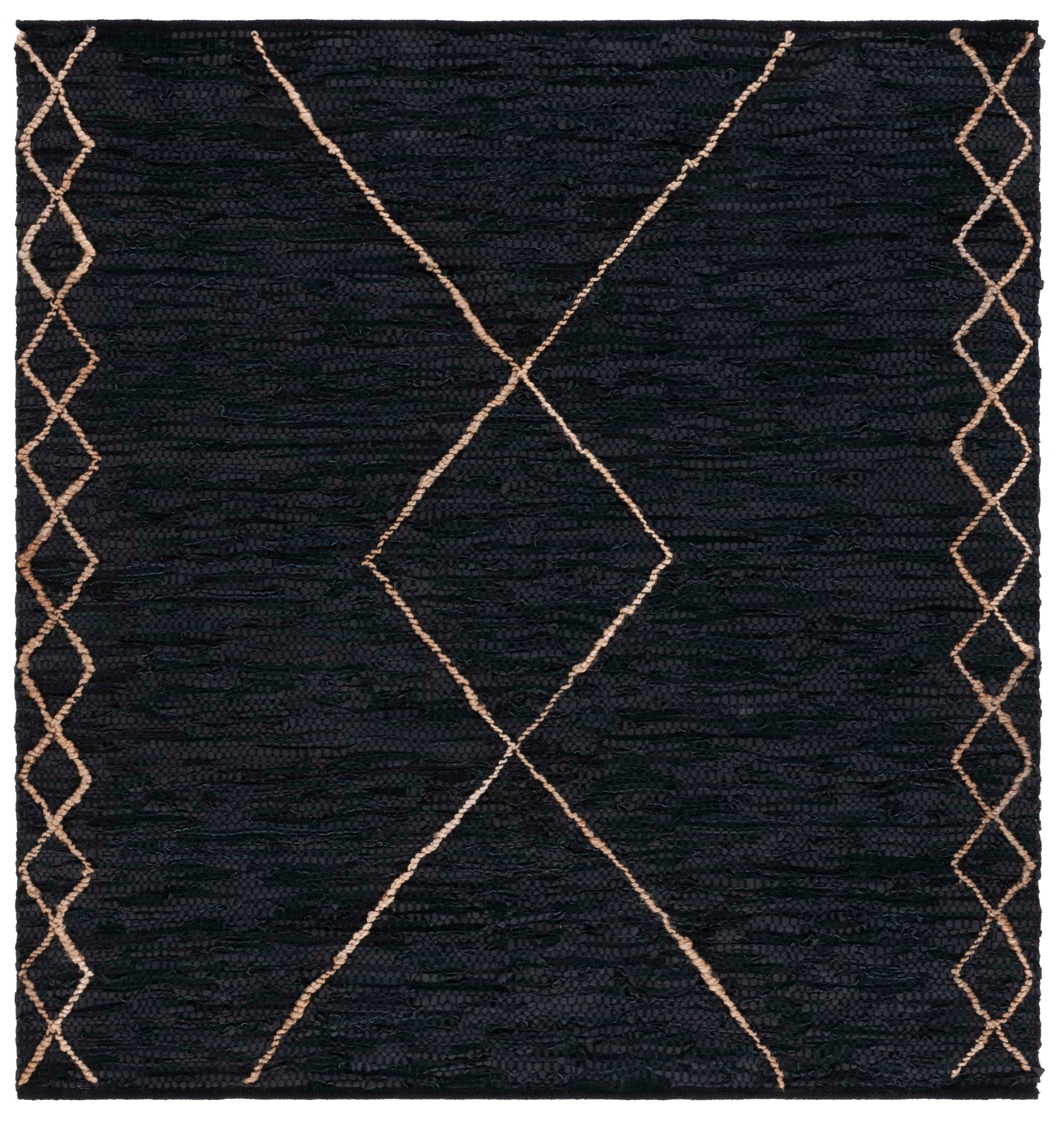 Safavieh Vintage Leather Vtl802Z Black/Natural Area Rug